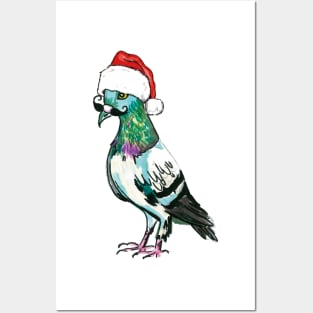 Christmas Pigeon Posters and Art